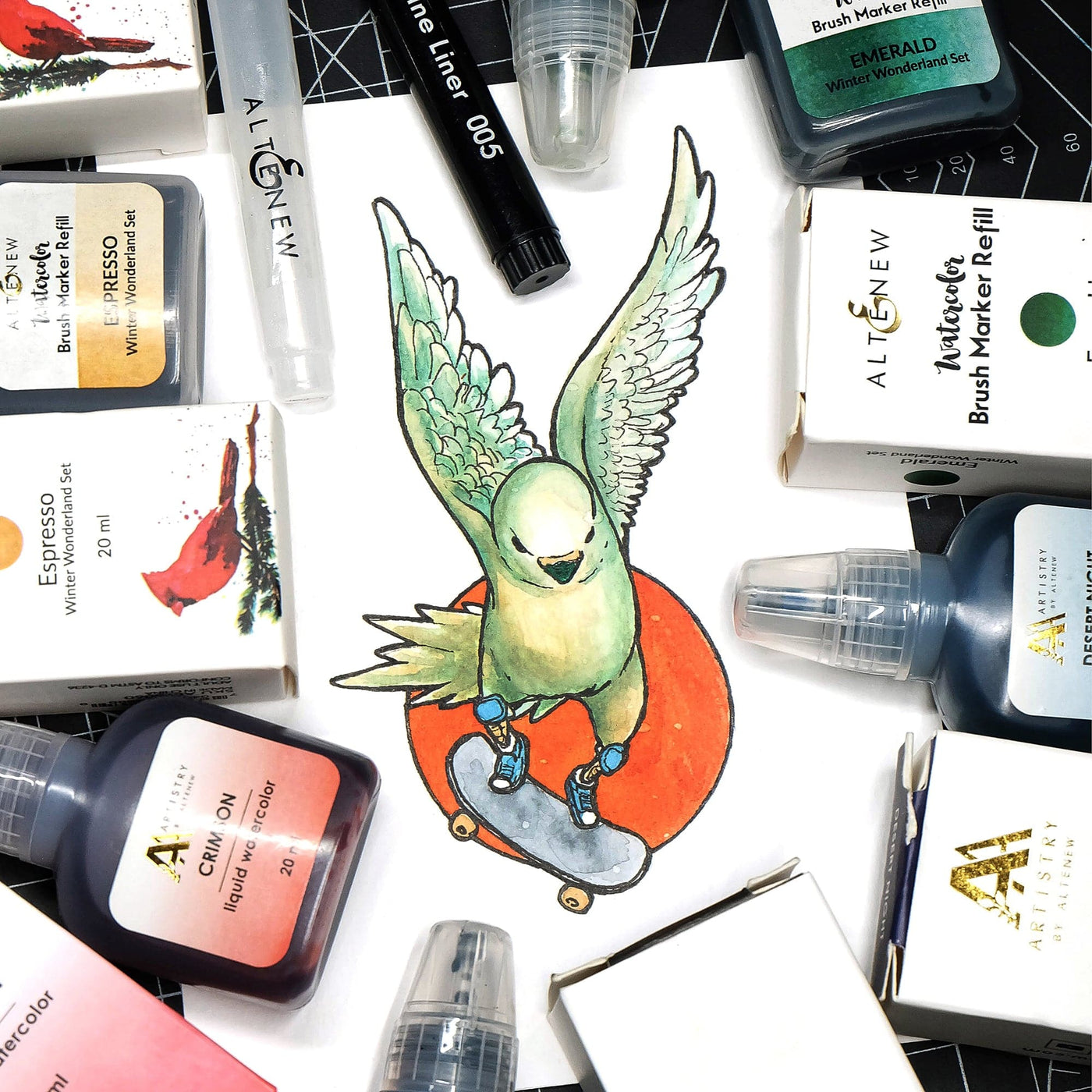 Liquid Watercolor Mountain Mist Liquid Watercolor - Brush Marker Refill